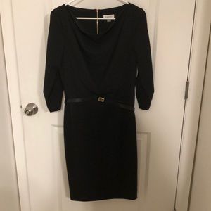 NWOT CALVIN KLEIN cow neck black dress